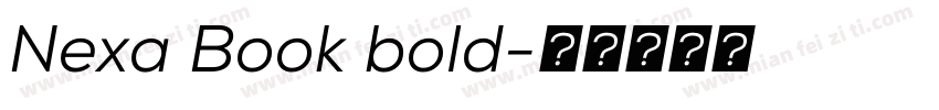 Nexa Book bold字体转换